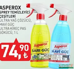 ASPEROX SPREY TEMİZLEYİCİ ÇEŞİTLERİ 1 L ASPEROX SPREY TEMİZLEYİCİ ÇEŞİTLERİ 1 L
